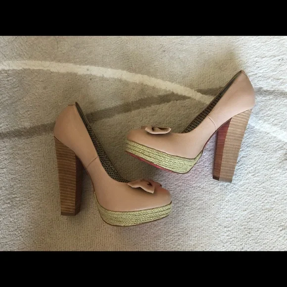 Betsy Johnson espadrille heel Sz 6.5 - Picture 4 of 5